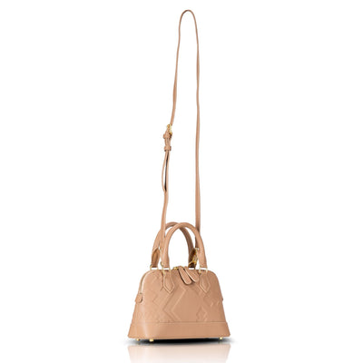 EMBOSSED DOME BAG - BEIGE